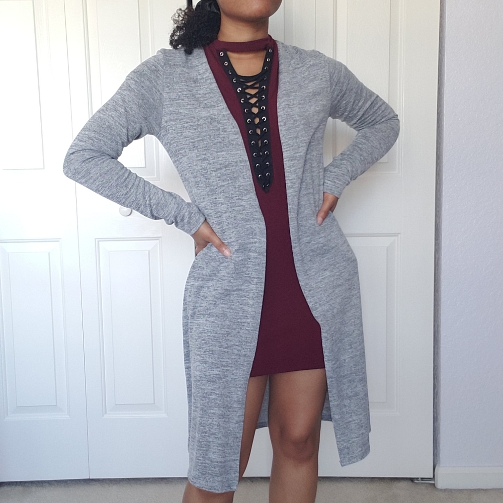 Space Dye Long Cardigan